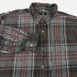 Red Head Mens 3XL Ultimate Flannel Shirt Gray Red Plaid‎ Collared Button 602F909